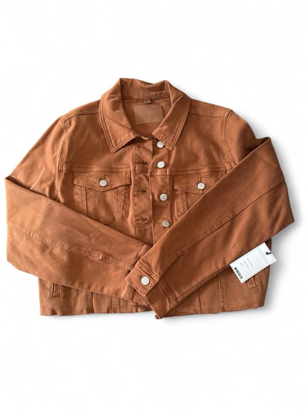 Judy Blue Cropped Rust-Orange Denim Jacket